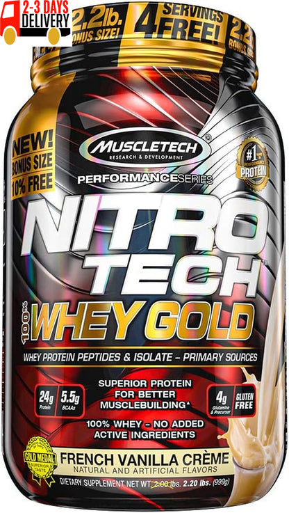 Whey Protein Powder | Nitro-Tech Whey Gold Protein Powder | Whey Protein Isolat