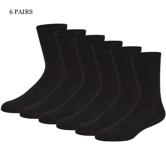 Men'S Sport Crew Terry Socks Athletic Socks (6 PAIRS)