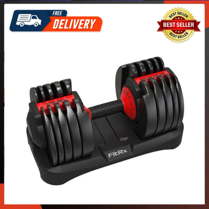 Smartbell Quick-Select Adjustable Dumbbell 5-52.5 Lbs. Weight Black Ingle