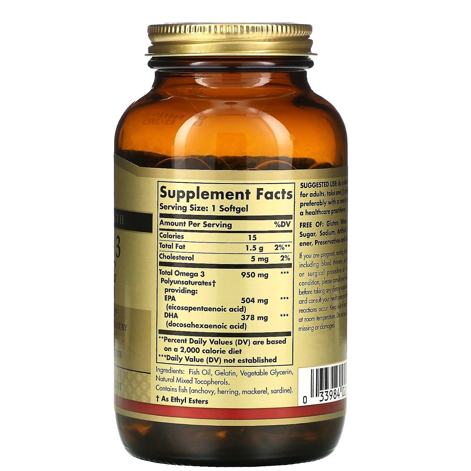 Triple Strength Omega-3 Softgels, 950 Mg, 100 Ct