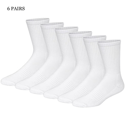 Men'S Sport Crew Terry Socks Athletic Socks (6 PAIRS)