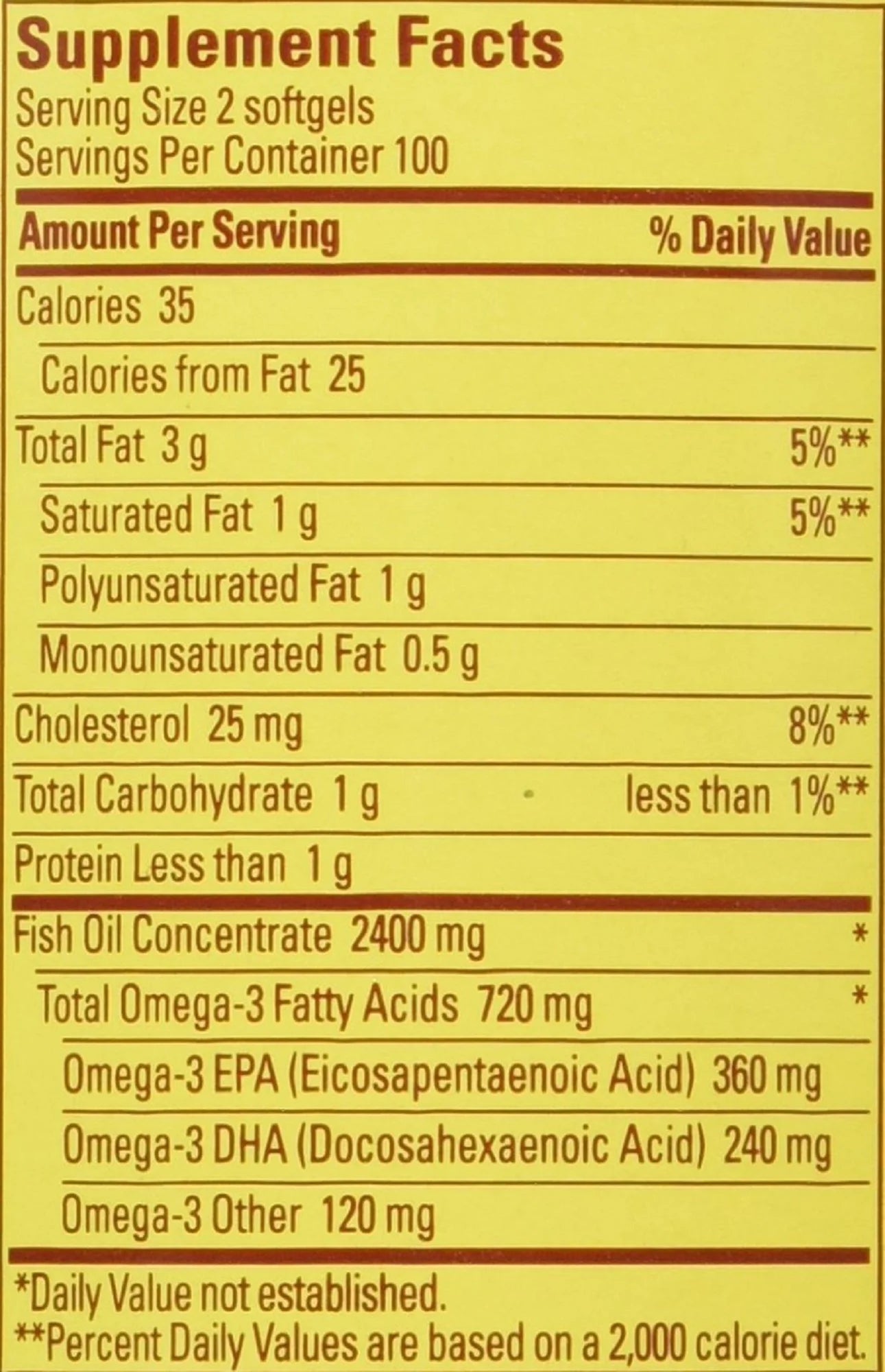 Fish Oil 1200 Mg., 400 Softgels