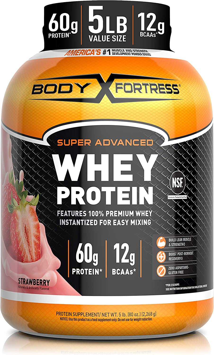 Whey Protein Powder 5 Lb, Strawberry