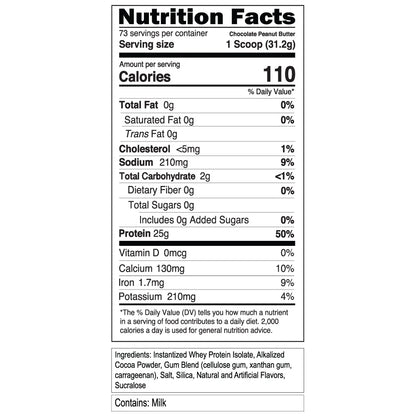 Whey Protein Powder 100% Isolate 25G -  Whey Isolate Protein Powder 5 LB - No Sugar Added, Low Carb Gluten Free - EVL Fast Absorbing Chocolate Peanut Butter Protein Powder with BCAA