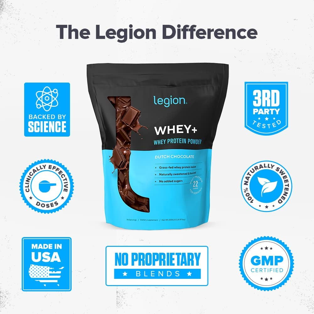 Whey Protein Powder Chocolate - Whey+ Isolate Protein Powder - Protein Isolate from Grass Fed Cows - Non-Gmo, Lactose-Free, Sugar-Free Protein Powder Dietary Supplement (79 Servings)