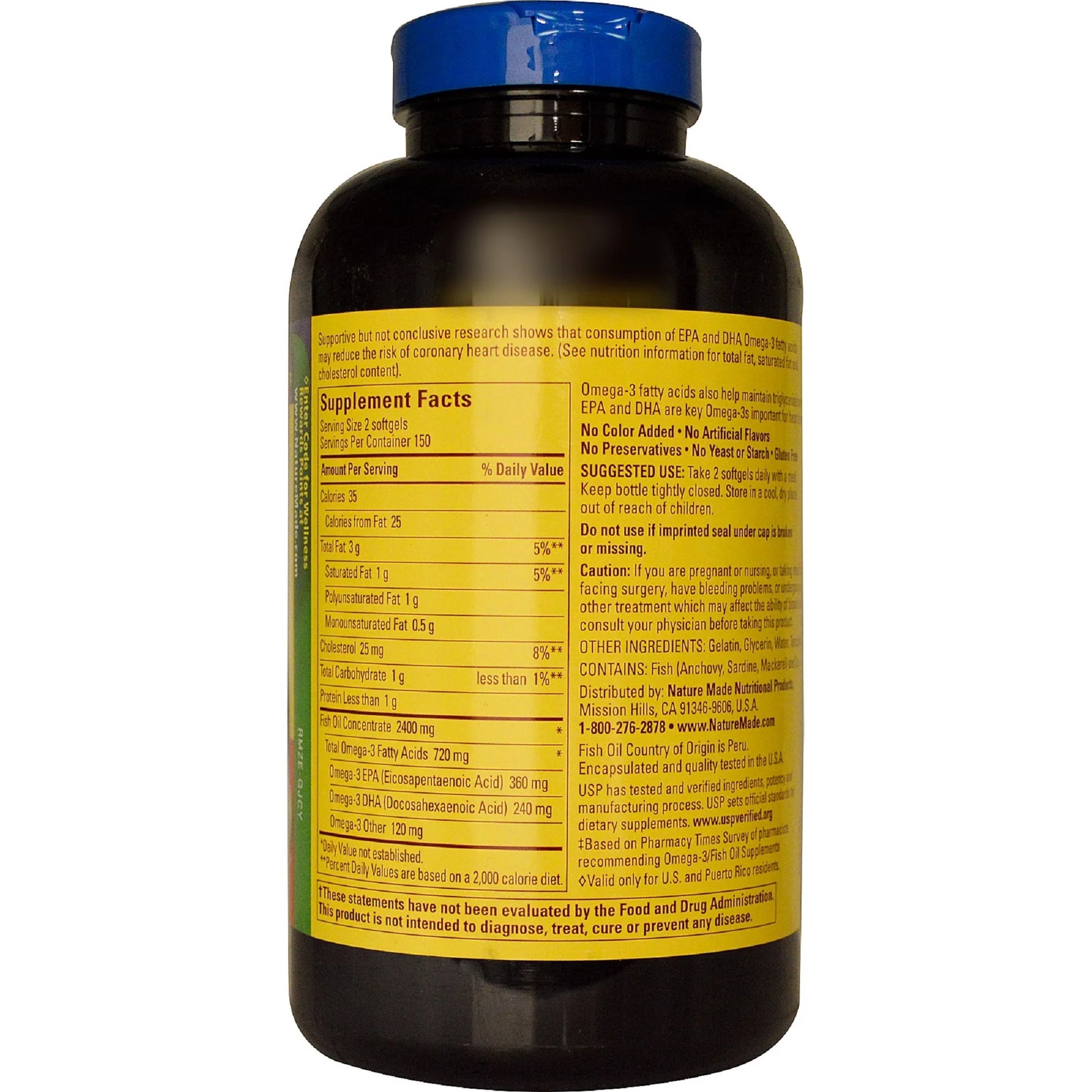 Fish Oil 1200 Mg., 400 Softgels